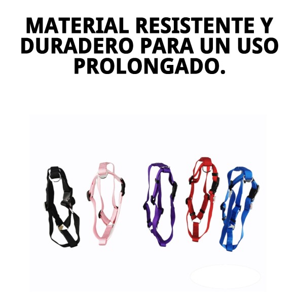 Arnes Nylon Liso Extra Rosa 90-110cm para Mascotas