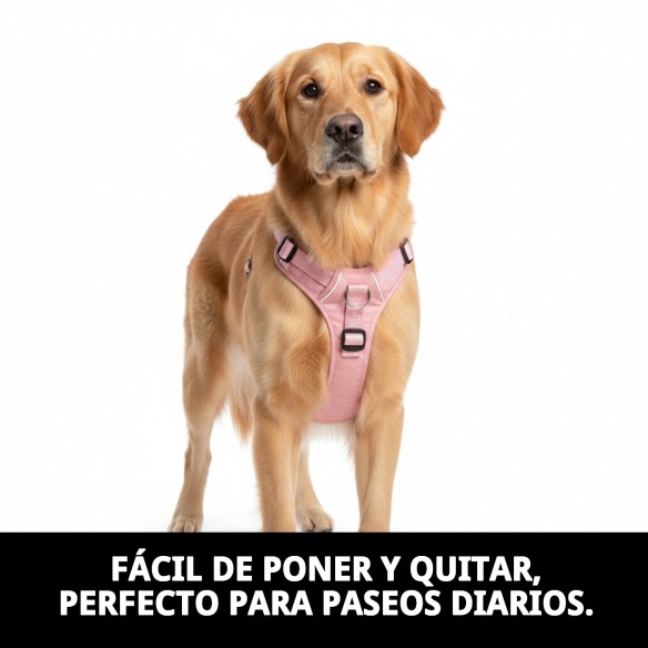 Arnes Nylon Liso Extra Rosa 90-110cm para Mascotas