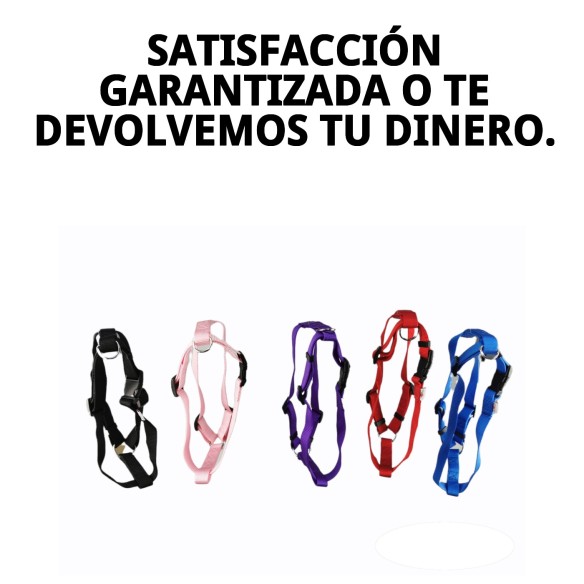 Arnes Nylon Liso Extra Rosa 90-110cm para Mascotas