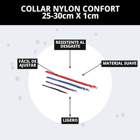 Collar de Nylon Confort para Perros - Comodidad Asegurada