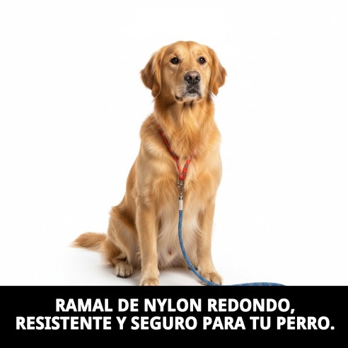 Ramal Nylon Redondo 120cm x 1,3cm para Mascotas