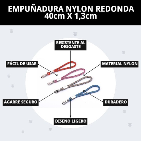 Empuñadura de Nylon Redonda 40cm - Resistente y Práctica