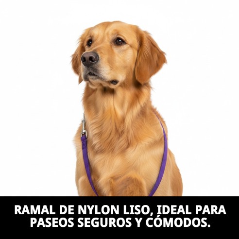 Ramal Nylon Liso 120cm x 1cm para Mascotas Seguras