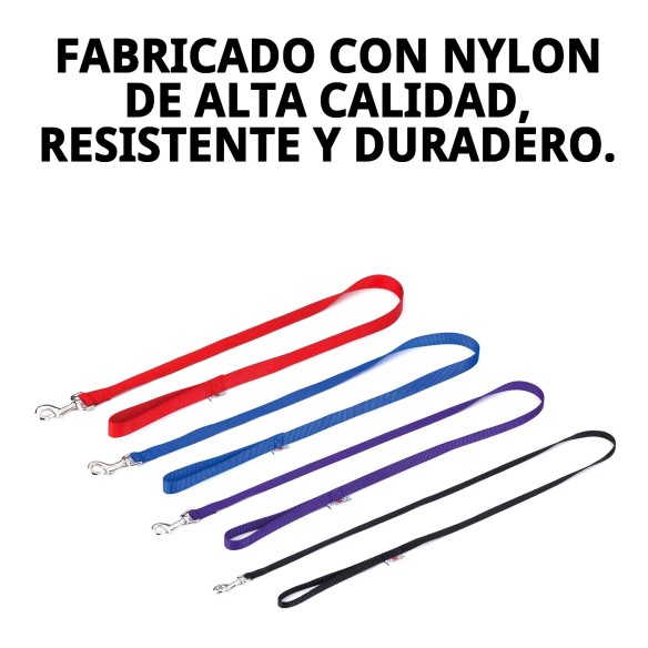 Ramal Nylon Liso 120cm x 1cm para Mascotas Seguras