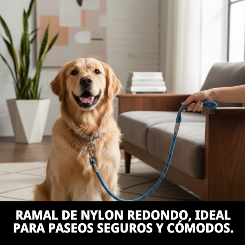 Ramal de Nylon Redondo 60cm x 1,3cm para Mascotas