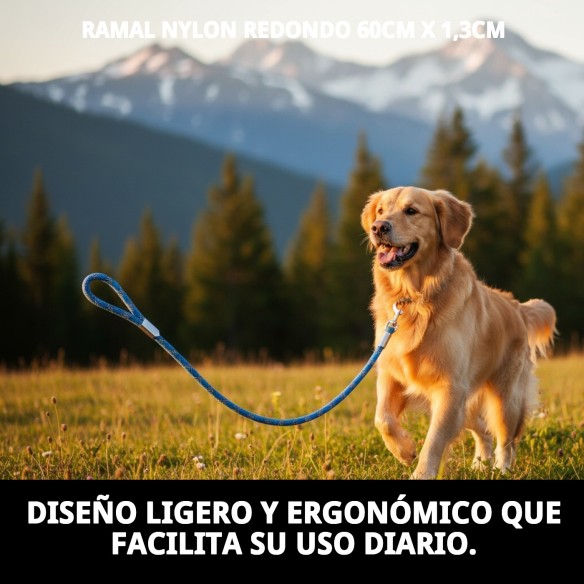 Ramal de Nylon Redondo 60cm x 1,3cm para Mascotas