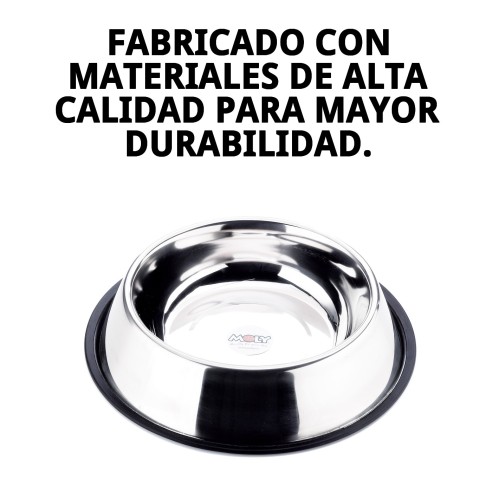 Comedero de Acero Anti-Deslizante 25cm - 2.35L Ideal Mascotas