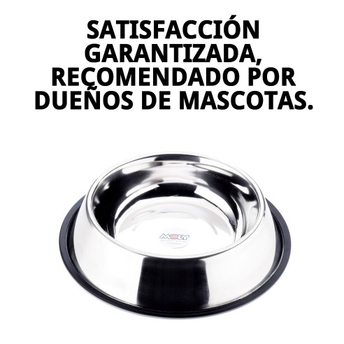 Comedero de Acero Anti-Deslizante 25cm - 2.35L Ideal Mascotas
