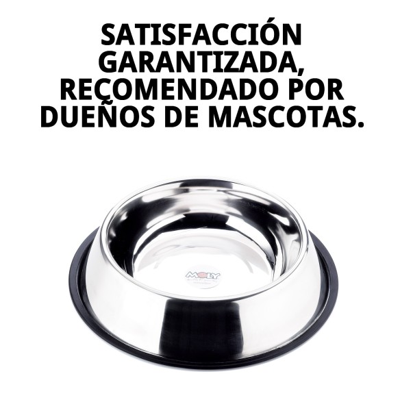 Comedero de Acero Anti-Deslizante 25cm - 2.35L Ideal Mascotas