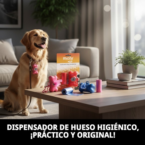 Dispensador Hueso Higiénico con Recambios para Perros