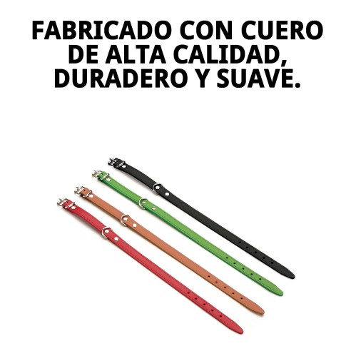 Collar de cuero liso 45x1.8 cm para mascotas a buen precio