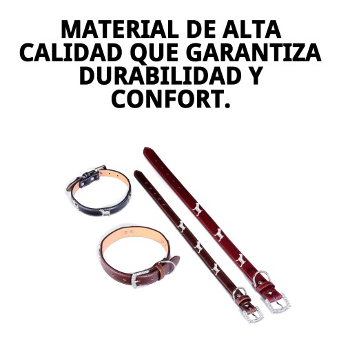 Collar de Cuero para Perrito 1,9x45 cm - Estilo y Comodidad