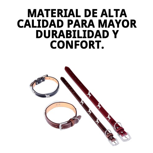 Collar de Cuero para Perrito 50x2,5 cm - Estilo y Comodidad