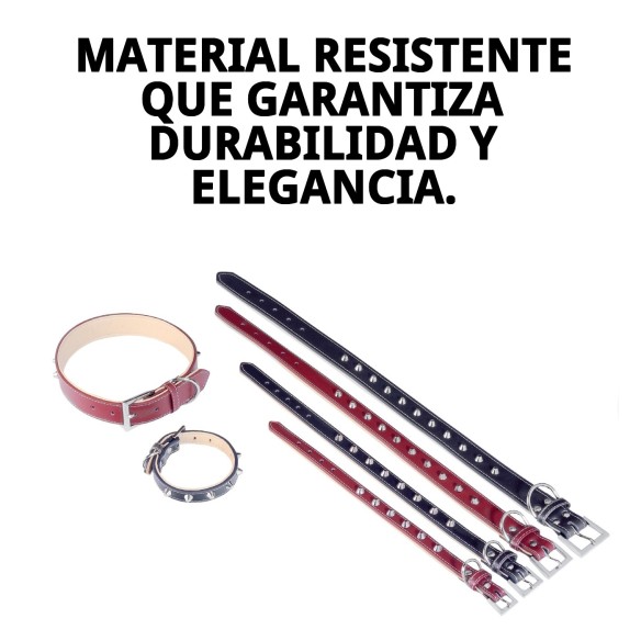 Collar de cuero Forniture 2x45 cm para mascotas elegantes