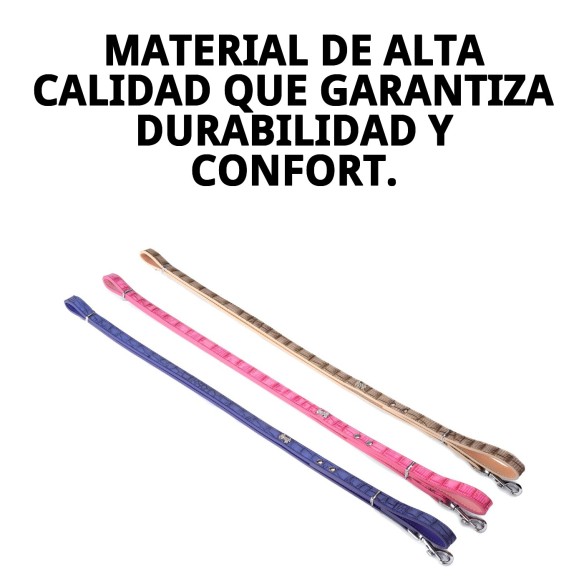 Ramal de Cuero con Hueso 1.6x120 cm para Mascotas