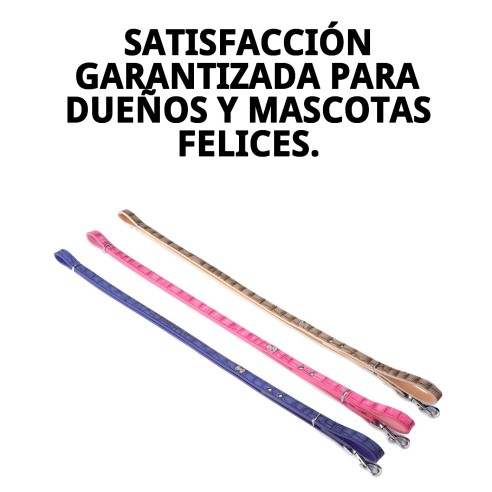 Ramal de Cuero con Hueso 1.6x120 cm para Mascotas