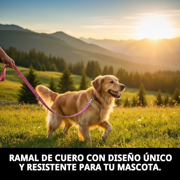 Ramal de Cuero con Hueso 2.5x120 cm para Mascotas