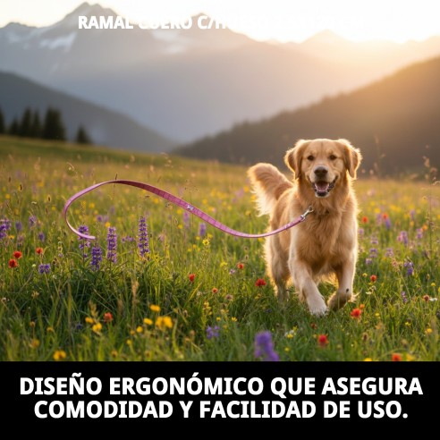 Ramal de Cuero con Hueso 2.5x120 cm para Mascotas