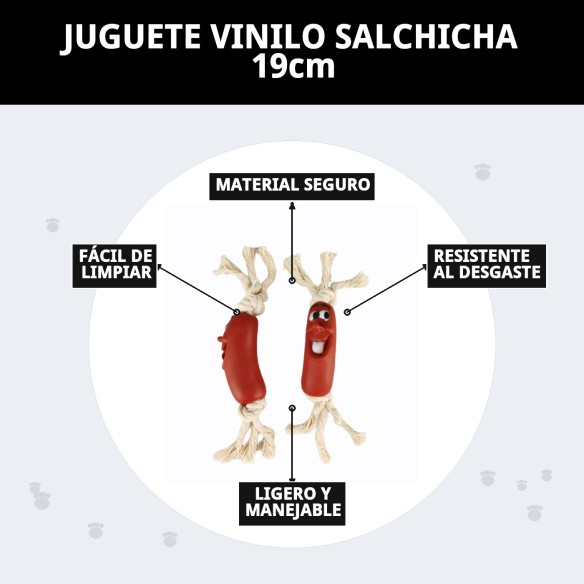 Juguete Vinilo Salchicha 19cm: Diversión para tu Mascota