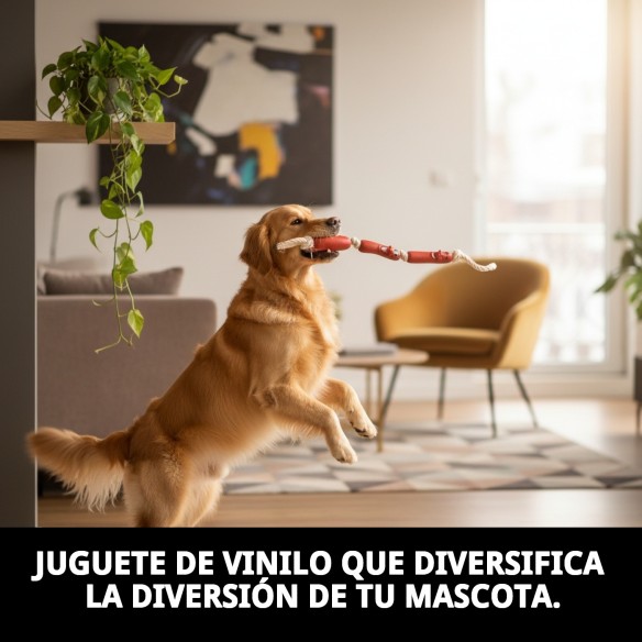 Juguete Vinilo Salchicha 75cm para Perros - Diversión Segura
