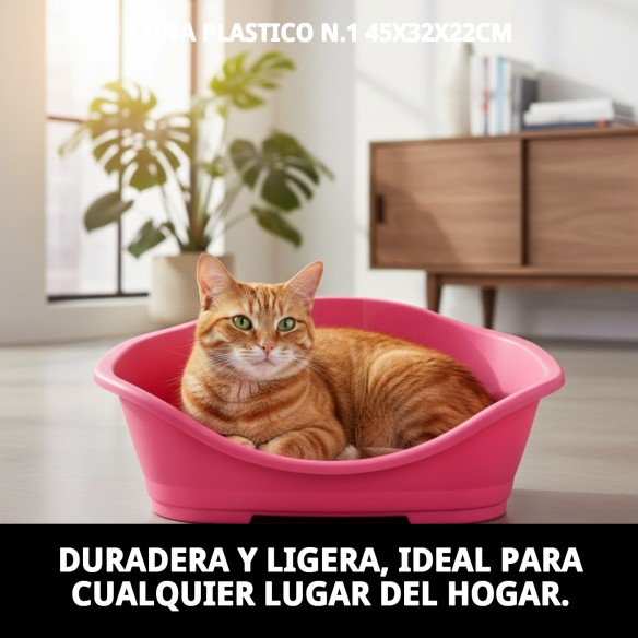 Cuna Plástico N.1 45x32x22cm - Comodidad para tu mascota