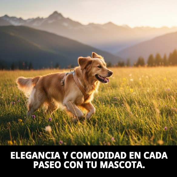 Petral Cuero Forrado 50cm: Estilo y Comodidad para tu Mascota