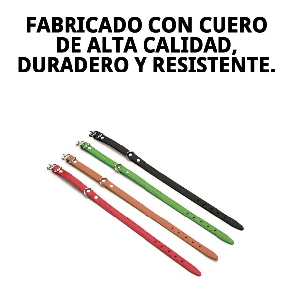 Collar de Cuero Liso para Mascotas 60x3.5 cm - Estilo y Durabilidad