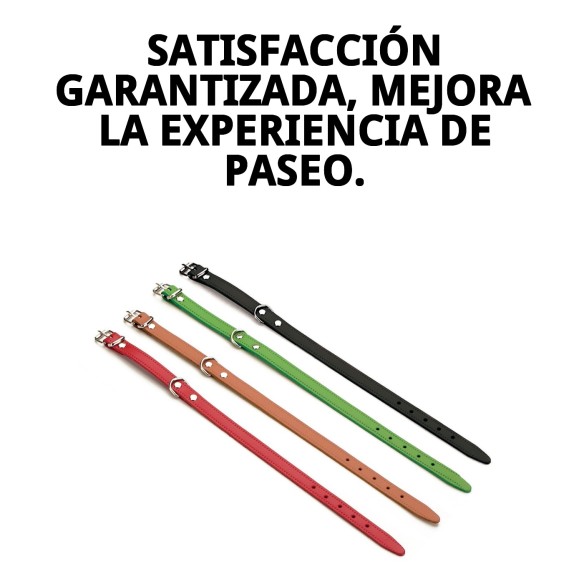 Collar de Cuero Liso para Mascotas 60x3.5 cm - Estilo y Durabilidad