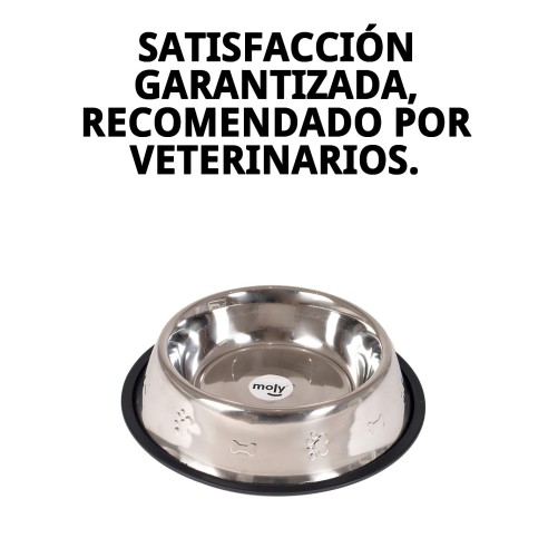 Comedero Acero Inoxidable Antideslizante 18 cm 0,90L