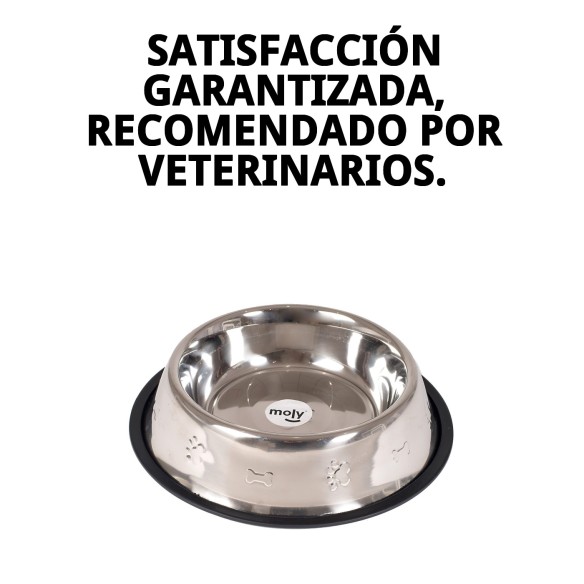 Comedero Acero Inoxidable Antideslizante 18 cm 0,90L