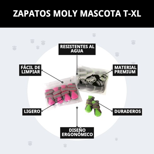 Zapatos Moly Mascota T-XL: Confort y protección para tus pets