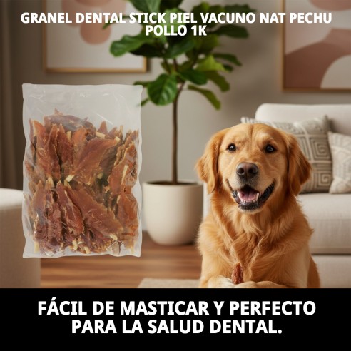 Snack Natural para Perros: Dental Stick de Pollo y Vacuno